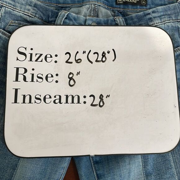 Blank NYC Multi-Toned Jeans Size 28 Raw Step Hem Mid-rise Panelled - Picture 9 of 9